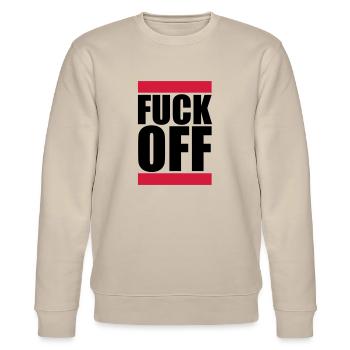 Fuck Off Logo - Sweat bio CHANGER Stanley/Stella Unisexe - beige - Devant - Nik (191cm) & Marisol (170cm)