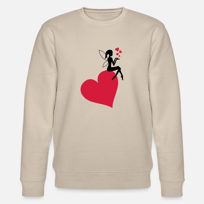 fee_herz_liebe - Stanley/Stella Unisex Bio-Sweatshirt CHANGER  - Beige