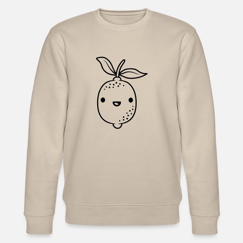 Comic Kawaii Zitrone - Stanley/Stella Unisex Bio-Sweatshirt CHANGER  - Beige