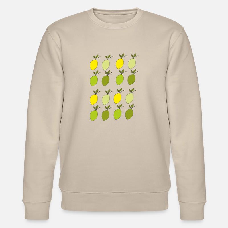 Lemon Pattern - Stanley/Stella CHANGER Unisex Organic Sweatshirt - beige