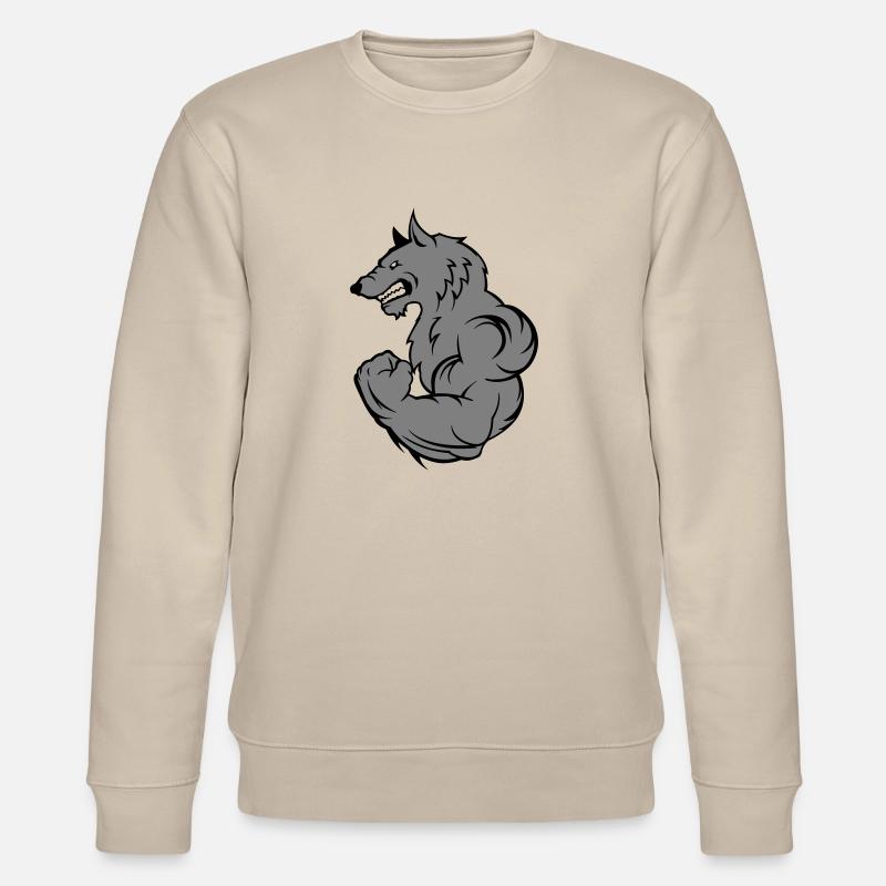 strong wolf - Stanley/Stella Unisex Bio-Sweatshirt CHANGER  - Beige