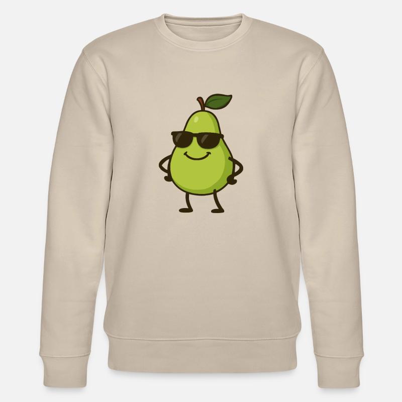 Pear Comic Cool - Stanley/Stella CHANGER Unisex Organic Sweatshirt - beige