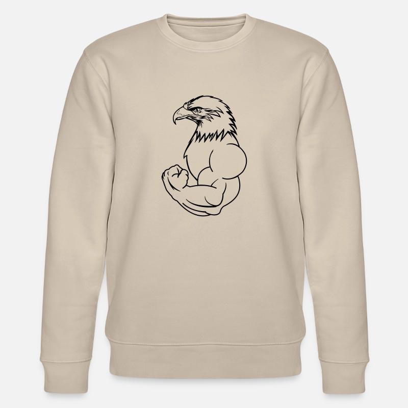bodybuilding_eagle_01 - Stanley/Stella Unisex Bio-Sweatshirt CHANGER  - Beige