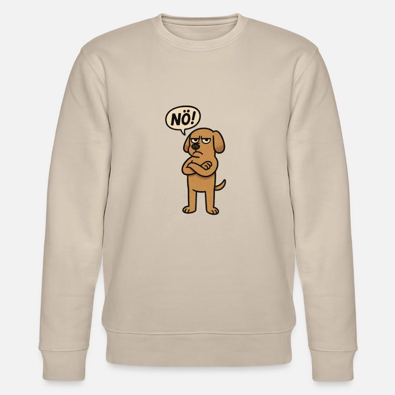 Nö lustiger Spruch Hund - Stanley/Stella Unisex Bio-Sweatshirt CHANGER  - Beige