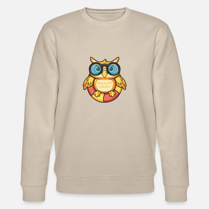 Eule Comic Cool - Stanley/Stella Unisex Bio-Sweatshirt CHANGER  - Beige