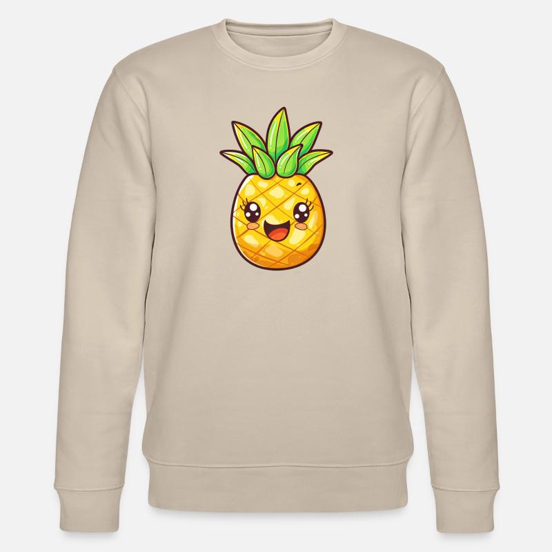 Ananas mit Gesicht - Stanley/Stella Unisex Bio-Sweatshirt CHANGER  - Beige