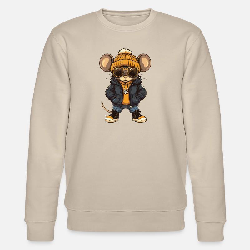 Maus Cool Comic - Stanley/Stella Unisex Bio-Sweatshirt CHANGER  - Beige