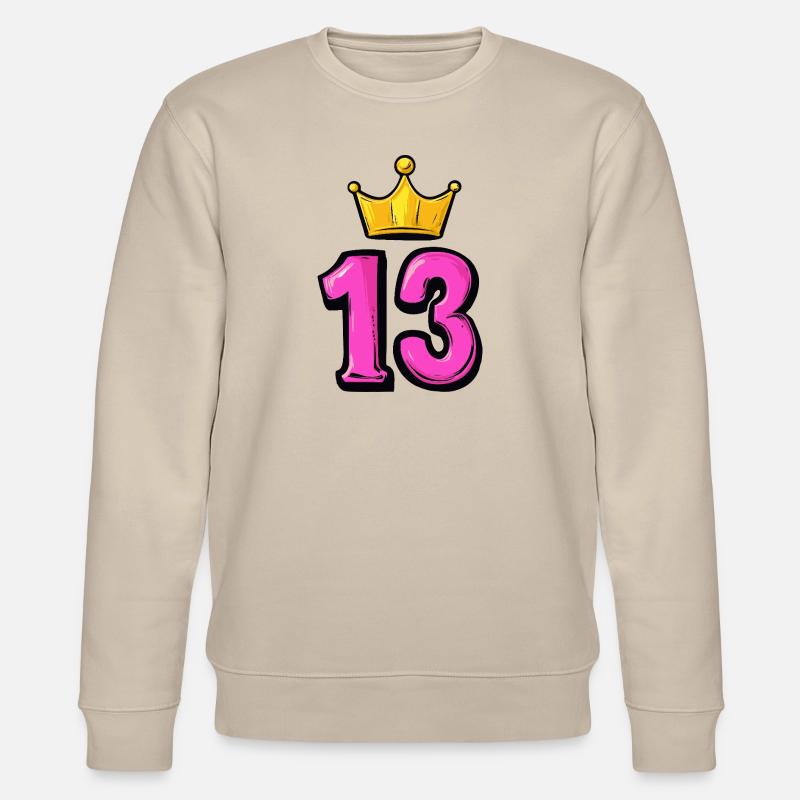 Couronne à 13 chiffres - Sweat bio CHANGER Stanley/Stella Unisexe - beige