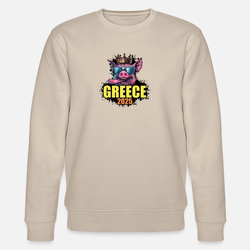 Grèce 2025 Cochon - Sweat bio CHANGER Stanley/Stella Unisexe - beige