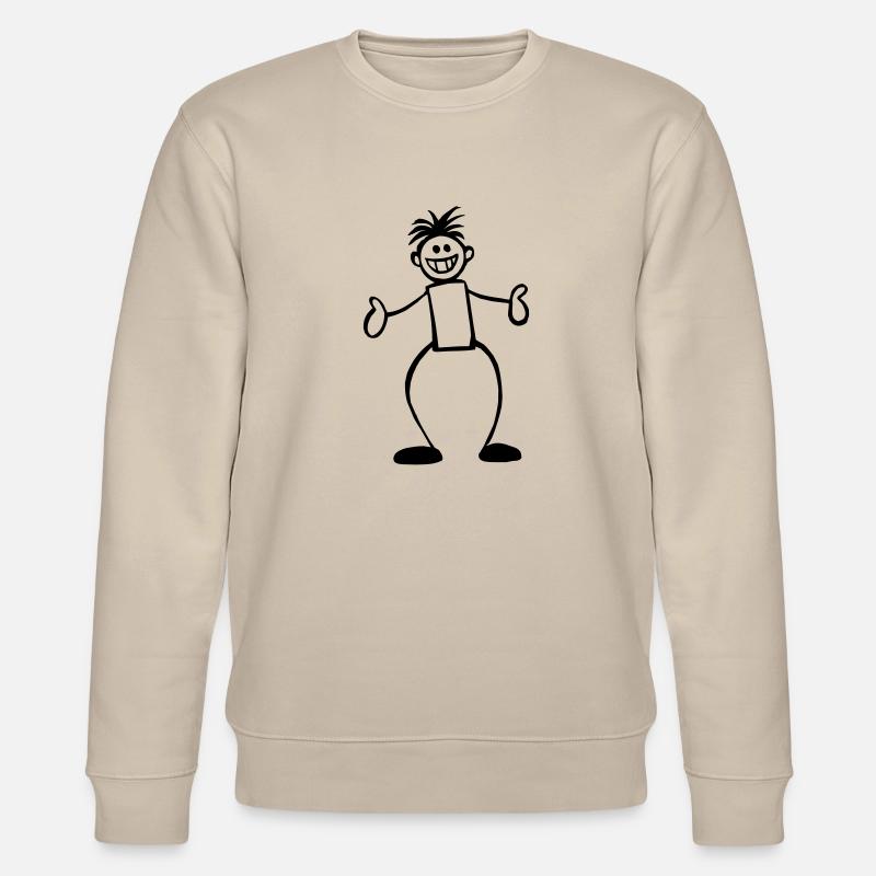 Strichmännchen - Stanley/Stella Unisex Bio-Sweatshirt CHANGER  - Beige