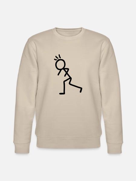 Stick figure - run - Stanley/Stella CHANGER Unisex Organic Sweatshirt - beige