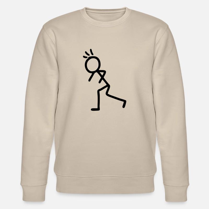 Stick figure - run - Stanley/Stella CHANGER Unisex Organic Sweatshirt - beige