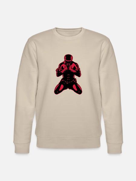 muay_thai_fighter04b - Stanley/Stella CHANGER Unisex Organic Sweatshirt - beige