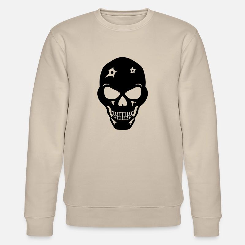 skull_02 - Sweat bio CHANGER Stanley/Stella Unisexe - beige