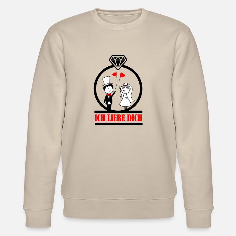 je t'aime 002 - Sweat bio CHANGER Stanley/Stella Unisexe - beige