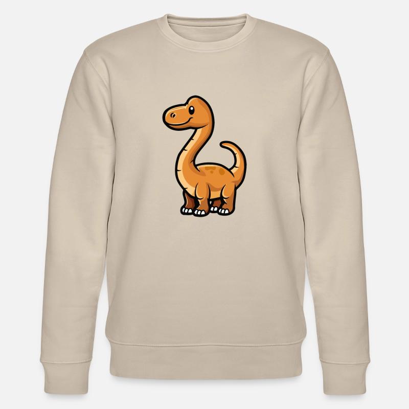 dinosaurier Brontosaurus - Stanley/Stella Unisex Bio-Sweatshirt CHANGER  - Beige