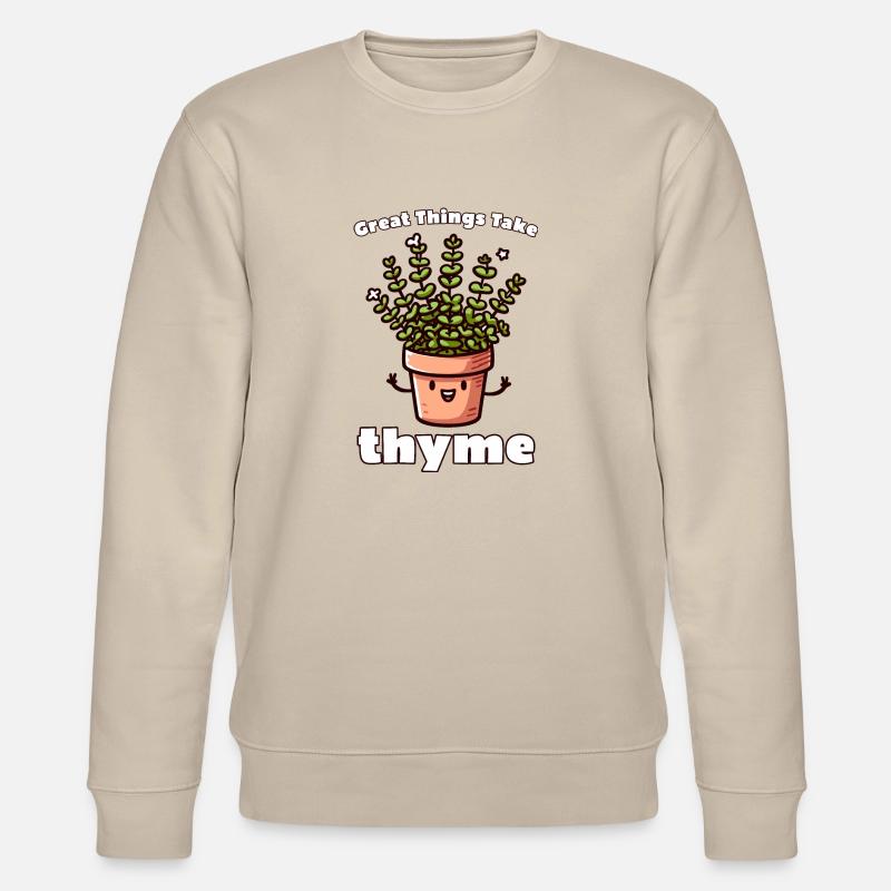 Großes braucht Thymian - Stanley/Stella Unisex Bio-Sweatshirt CHANGER  - Beige