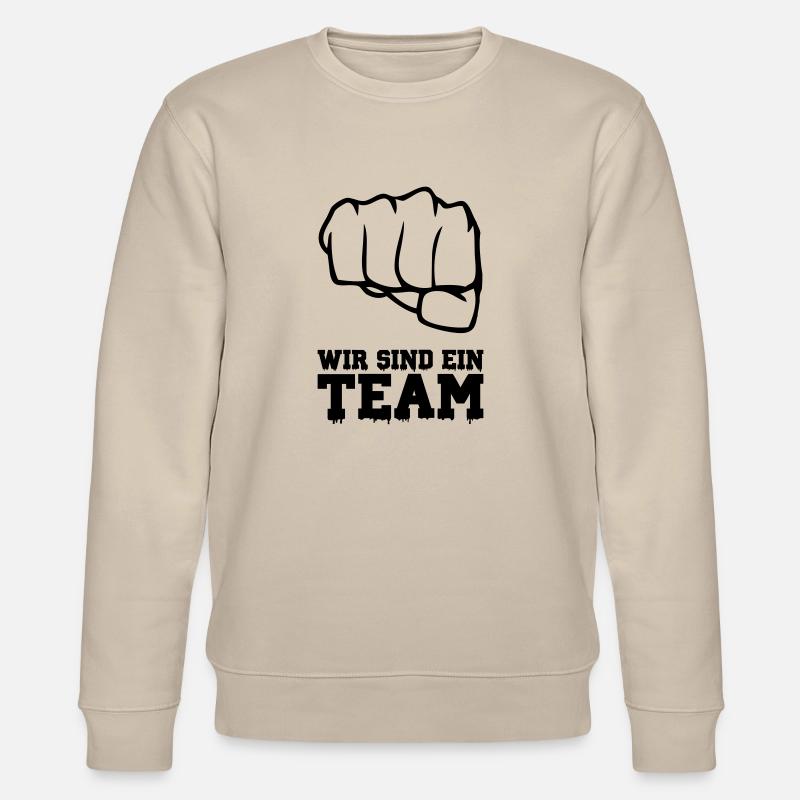 wir sind ein team - Stanley/Stella Unisex Bio-Sweatshirt CHANGER  - Beige