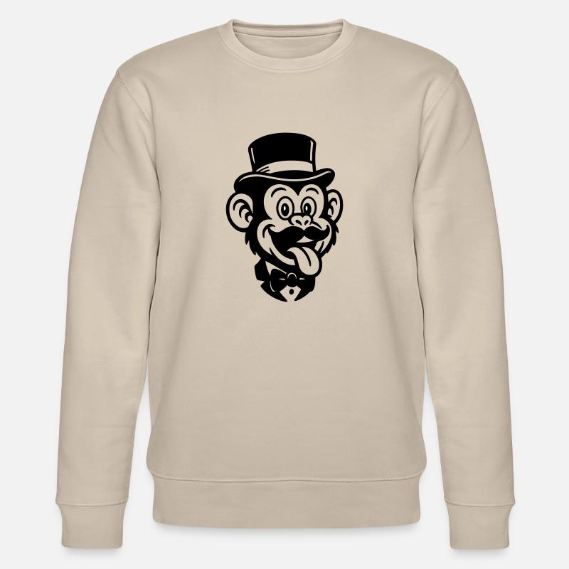 Monkey Groom Comic - Stanley/Stella CHANGER Unisex Organic Sweatshirt - beige