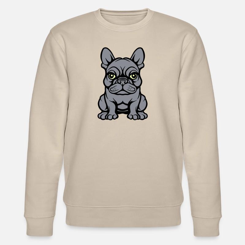 bulldogg hund comic - Stanley/Stella Unisex Bio-Sweatshirt CHANGER  - Beige