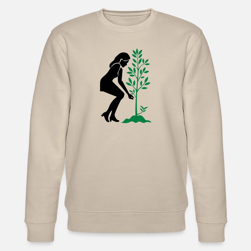Einpflanzen Naturschutz Baum - Stanley/Stella Unisex Bio-Sweatshirt CHANGER  - Beige