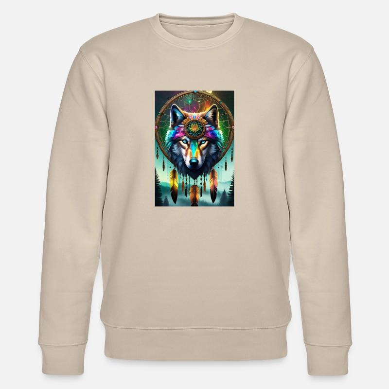 Le loup à vos côtés - Sweat bio CHANGER Stanley/Stella Unisexe - beige