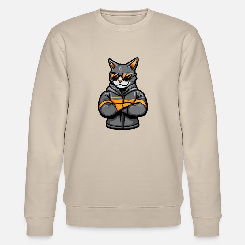 Katze Comic - Stanley/Stella Unisex Bio-Sweatshirt CHANGER  - Beige