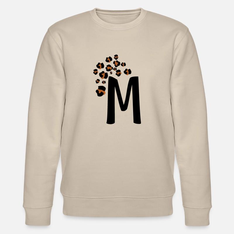 Letter M Leopard Patterns - Stanley/Stella CHANGER Unisex Organic Sweatshirt - beige