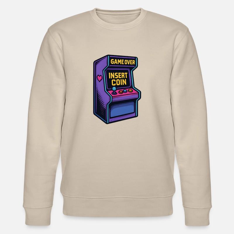 Insert Coin – Retro Arcade Vibes - Stanley/Stella Unisex Bio-Sweatshirt CHANGER  - Beige
