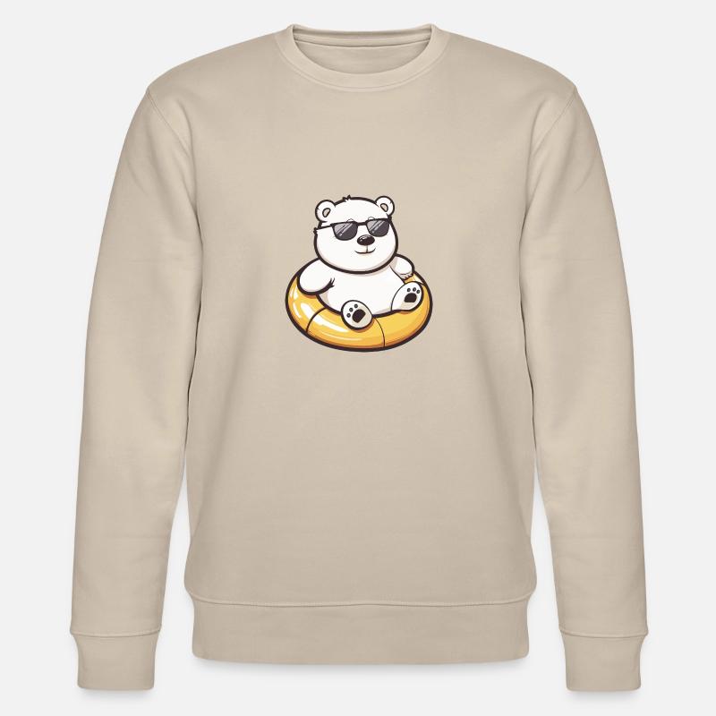 Eisbär Comic Cool - Stanley/Stella Unisex Bio-Sweatshirt CHANGER  - Beige