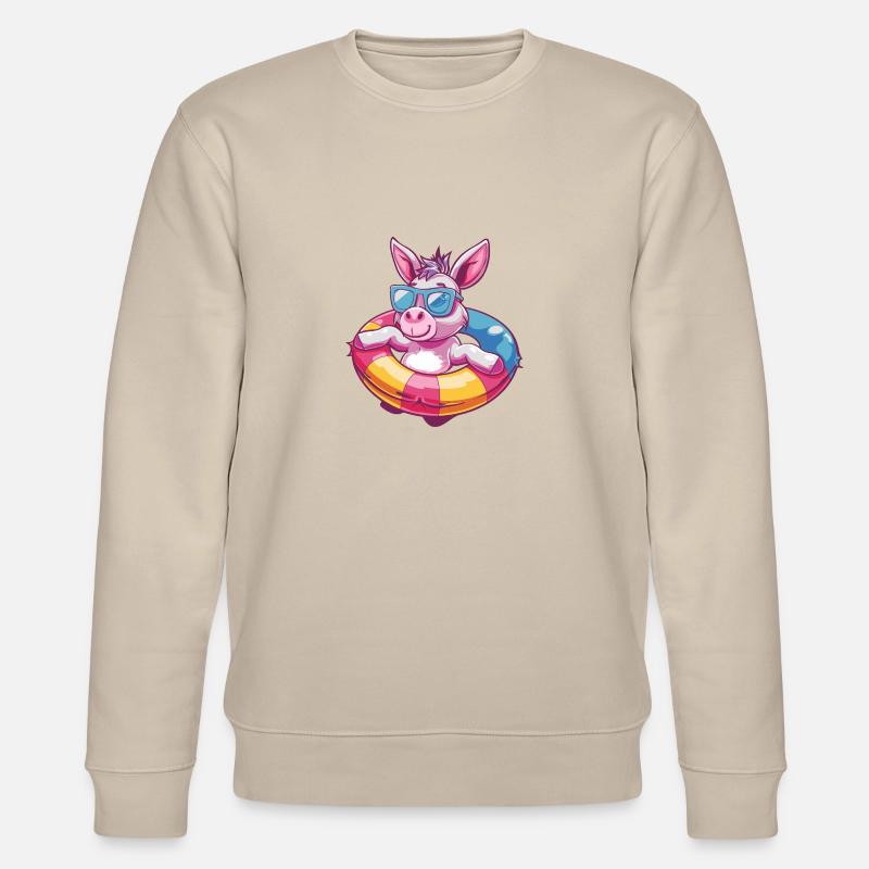 Esel Comic Cool - Stanley/Stella Unisex Bio-Sweatshirt CHANGER  - Beige