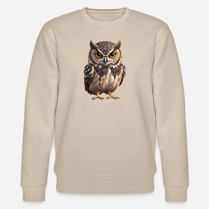Junge braune Eule - Stanley/Stella Unisex Bio-Sweatshirt CHANGER  - Beige