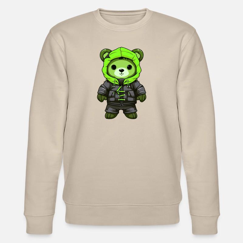 Bär Winter Comic - Stanley/Stella Unisex Bio-Sweatshirt CHANGER  - Beige