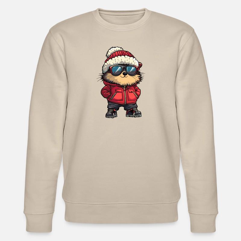 Igel Cool Comic - Stanley/Stella Unisex Bio-Sweatshirt CHANGER  - Beige