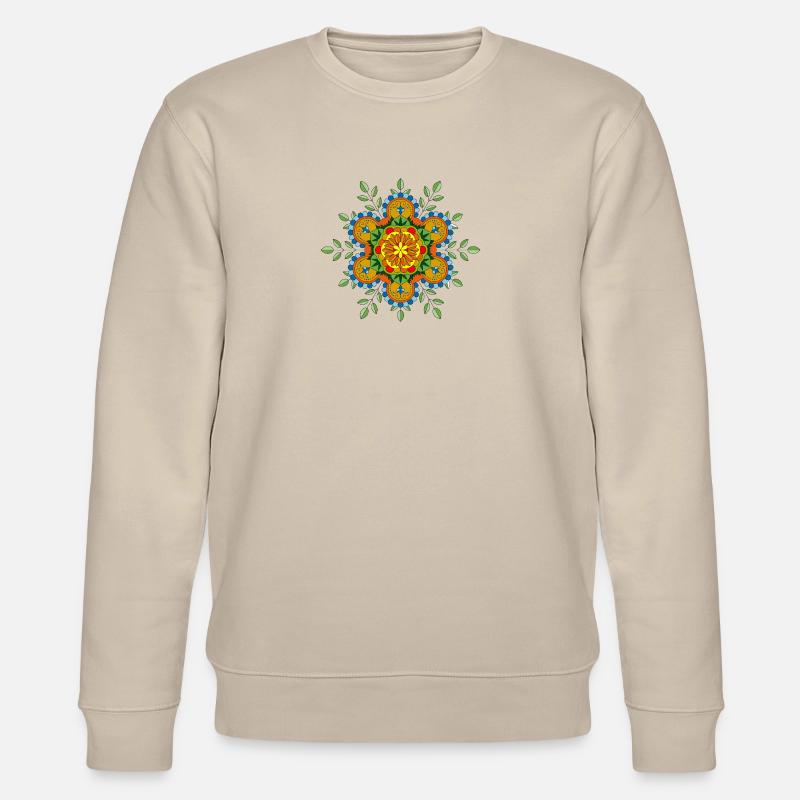 Blumen Mandala - Stanley/Stella Unisex Bio-Sweatshirt CHANGER  - Beige