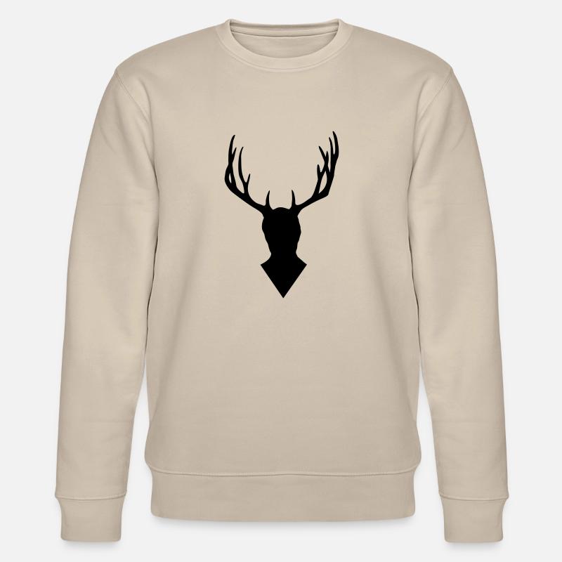 Hannibal - Deer head - Stanley/Stella Unisex Bio-Sweatshirt CHANGER  - Beige