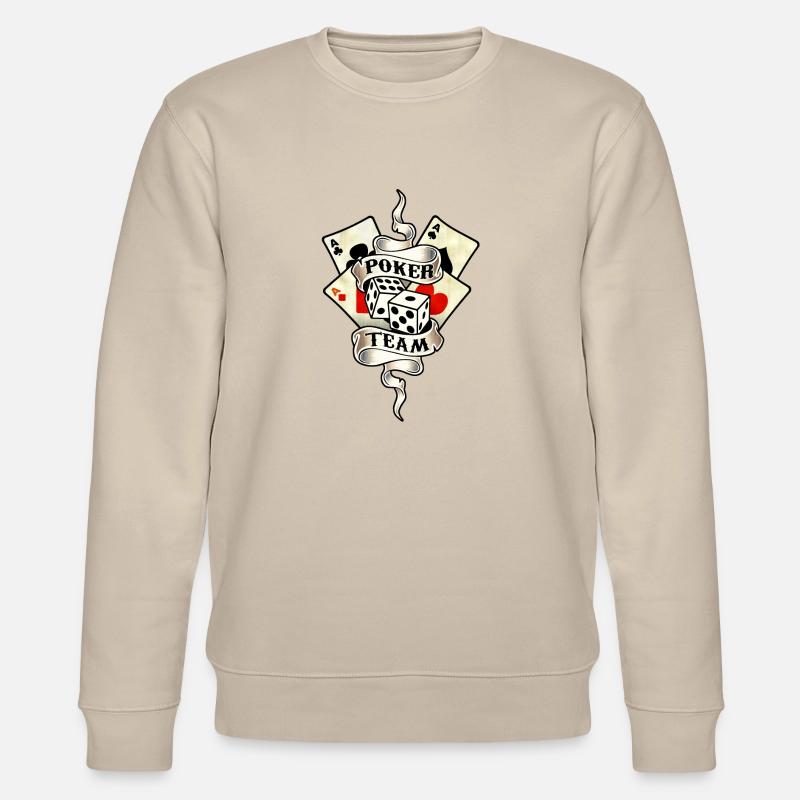 poker team design 8 - Stanley/Stella Unisex Bio-Sweatshirt CHANGER  - Beige