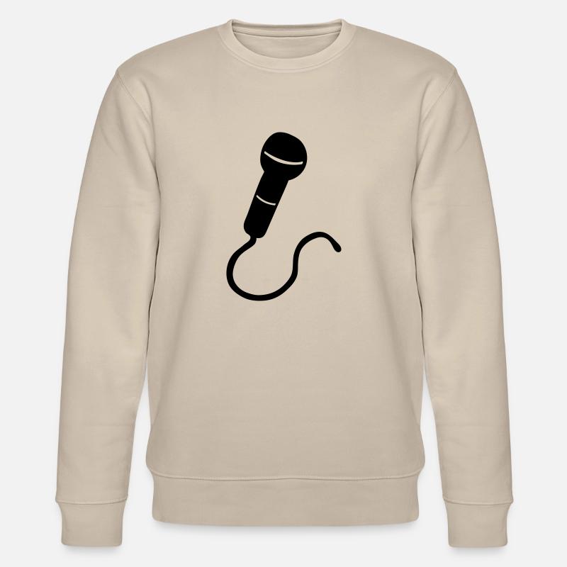 mic Mikrofon Sänger Karaoke - Stanley/Stella Unisex Bio-Sweatshirt CHANGER  - Beige
