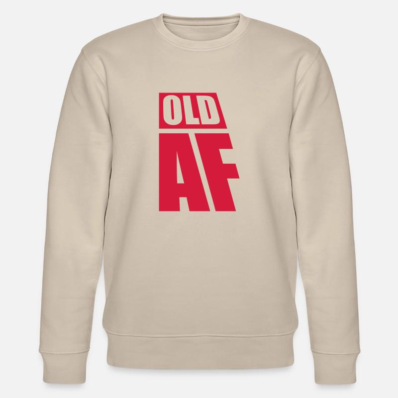 old AF Text Logo - Stanley/Stella Unisex Bio-Sweatshirt CHANGER  - Beige