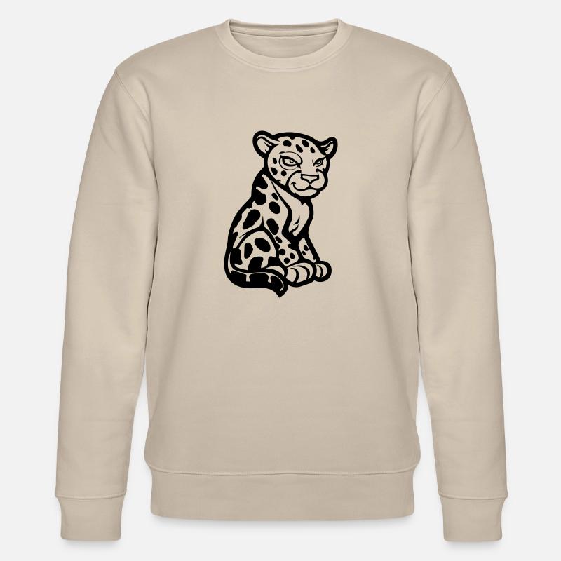 Bande dessinée Guépard Animal - Sweat bio CHANGER Stanley/Stella Unisexe - beige