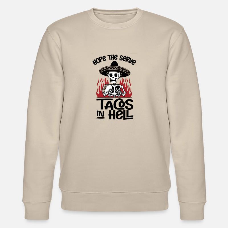 Tacos - Mexiko Küche - Stanley/Stella Unisex Bio-Sweatshirt CHANGER  - Beige