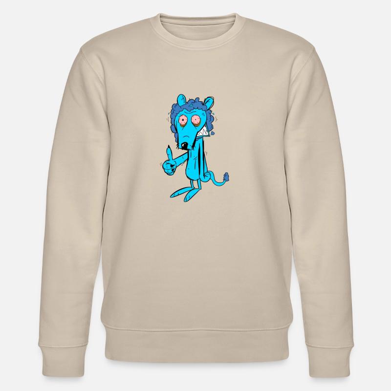 Ängstlicher Löwe - Stanley/Stella Unisex Bio-Sweatshirt CHANGER  - Beige