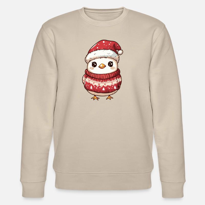 Chicken Christmas Comic - Stanley/Stella CHANGER Unisex Organic Sweatshirt - beige