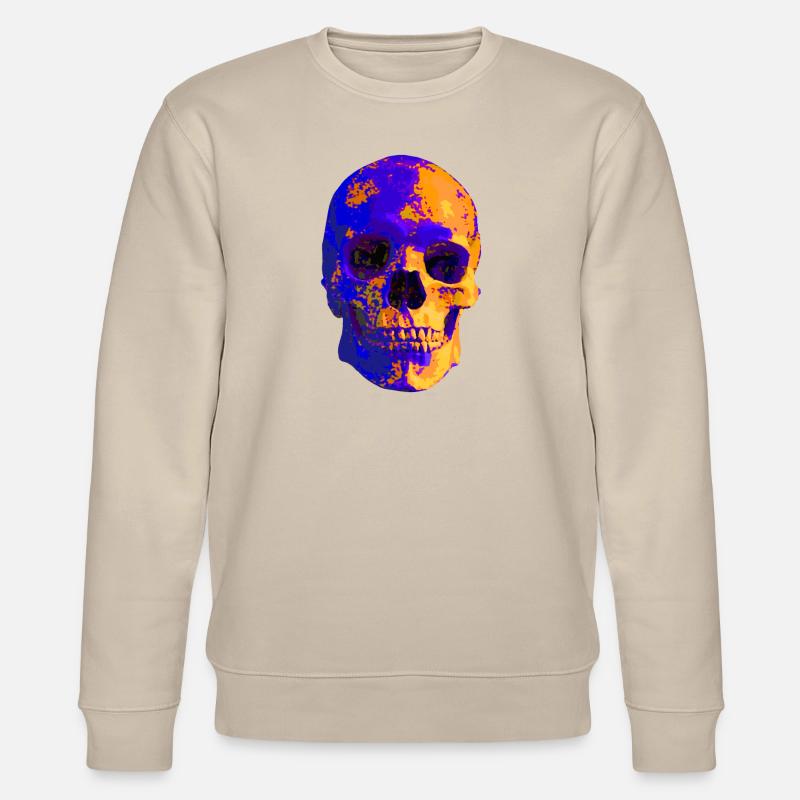 Bunter Skull - Stanley/Stella Unisex Bio-Sweatshirt CHANGER  - Beige