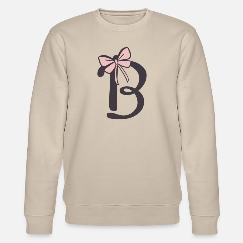 Anfangsbuchstabe B Schleifchen - Stanley/Stella Unisex Bio-Sweatshirt CHANGER  - Beige