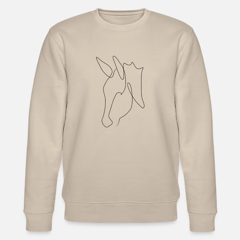 Minimal Eselkopf schwarz - Stanley/Stella Unisex Bio-Sweatshirt CHANGER  - Beige