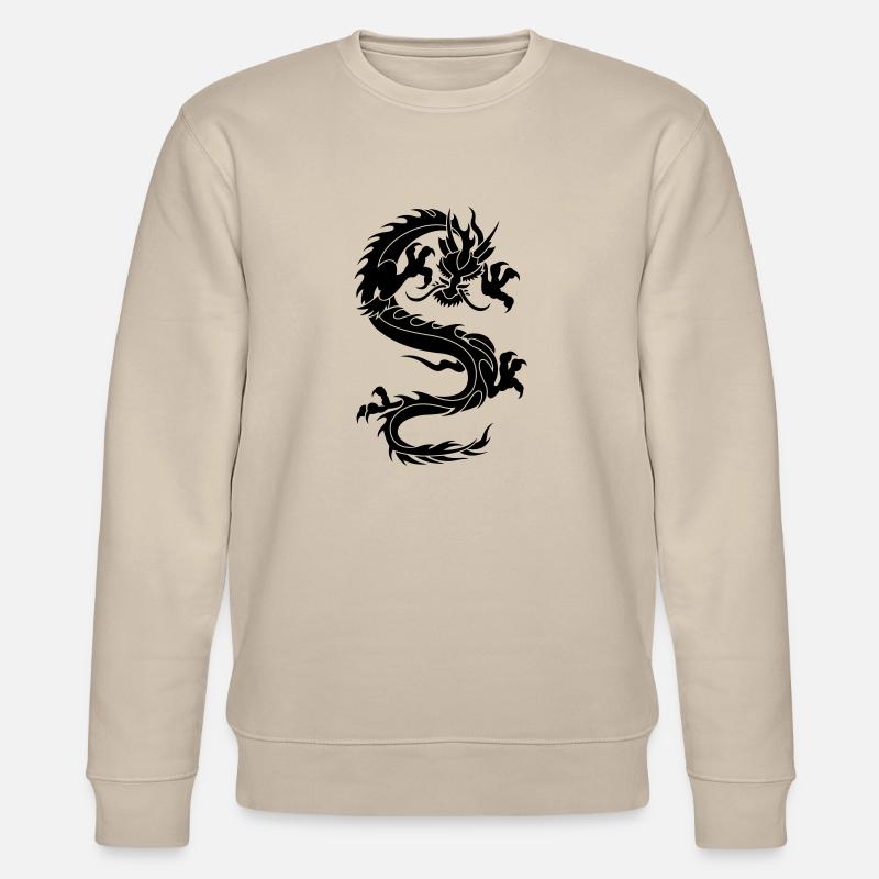 chinese dragon tribal - Stanley/Stella Unisex Bio-Sweatshirt CHANGER  - Beige