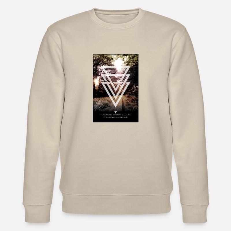 mystic forest triangles - Sweat bio CHANGER Stanley/Stella Unisexe - beige