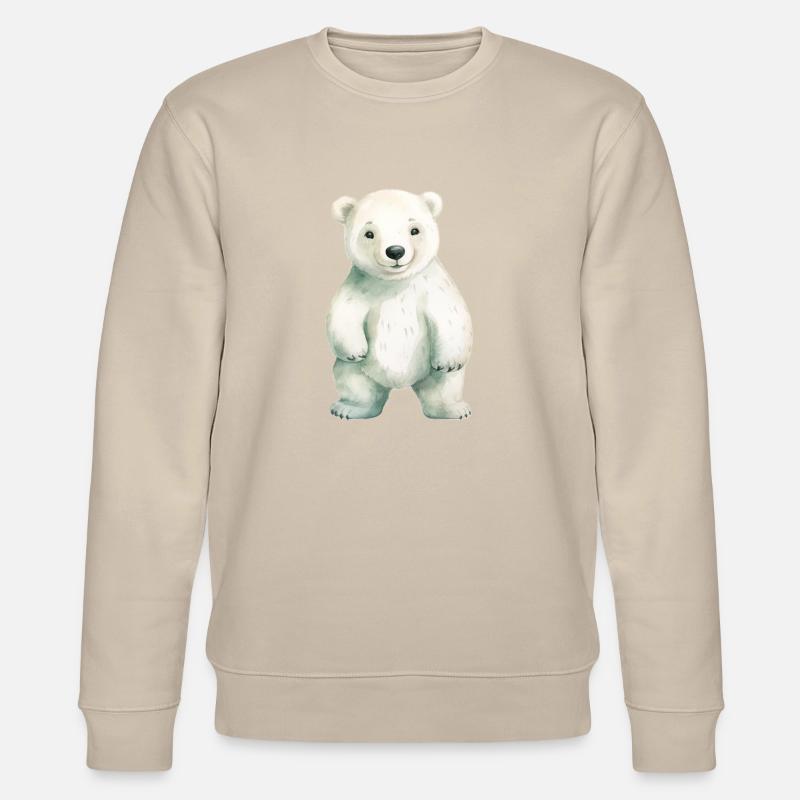 Eisbär Eisbär Klassenmaskottchen - Stanley/Stella Unisex Bio-Sweatshirt CHANGER  - Beige