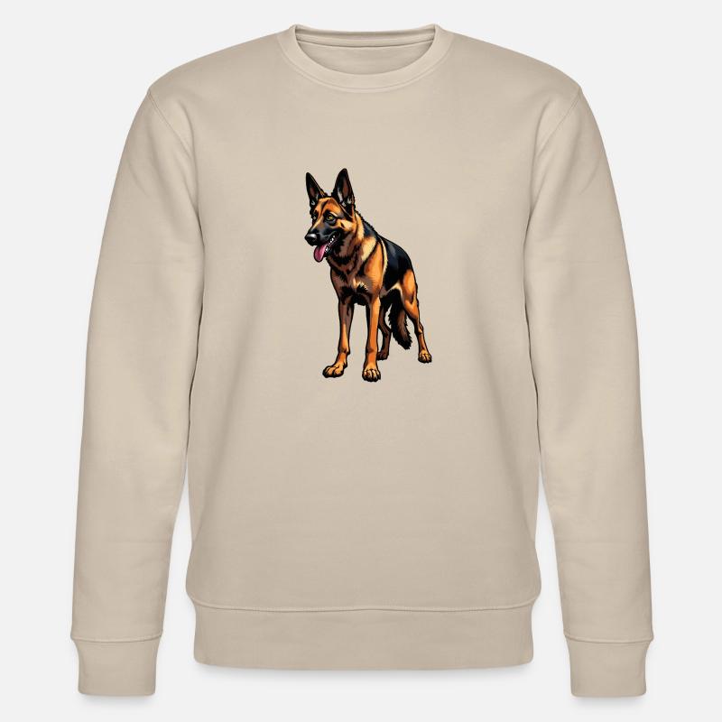 Deutscher Schäferhund German Shepherd dog Owczarek - Stanley/Stella Unisex Bio-Sweatshirt CHANGER  - Beige